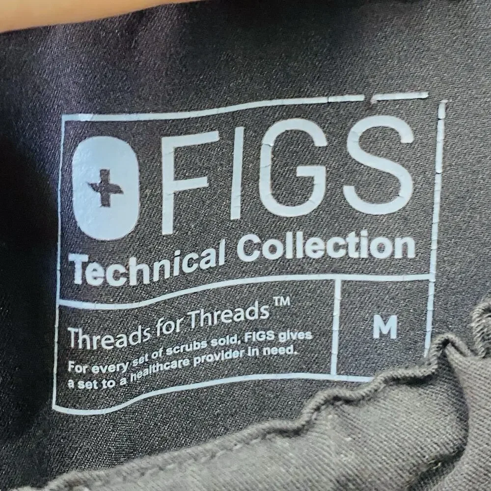 FIGS Black Pants Men’s Medium Solid Black Pisco Scrub Work Nurse Medical Doctor